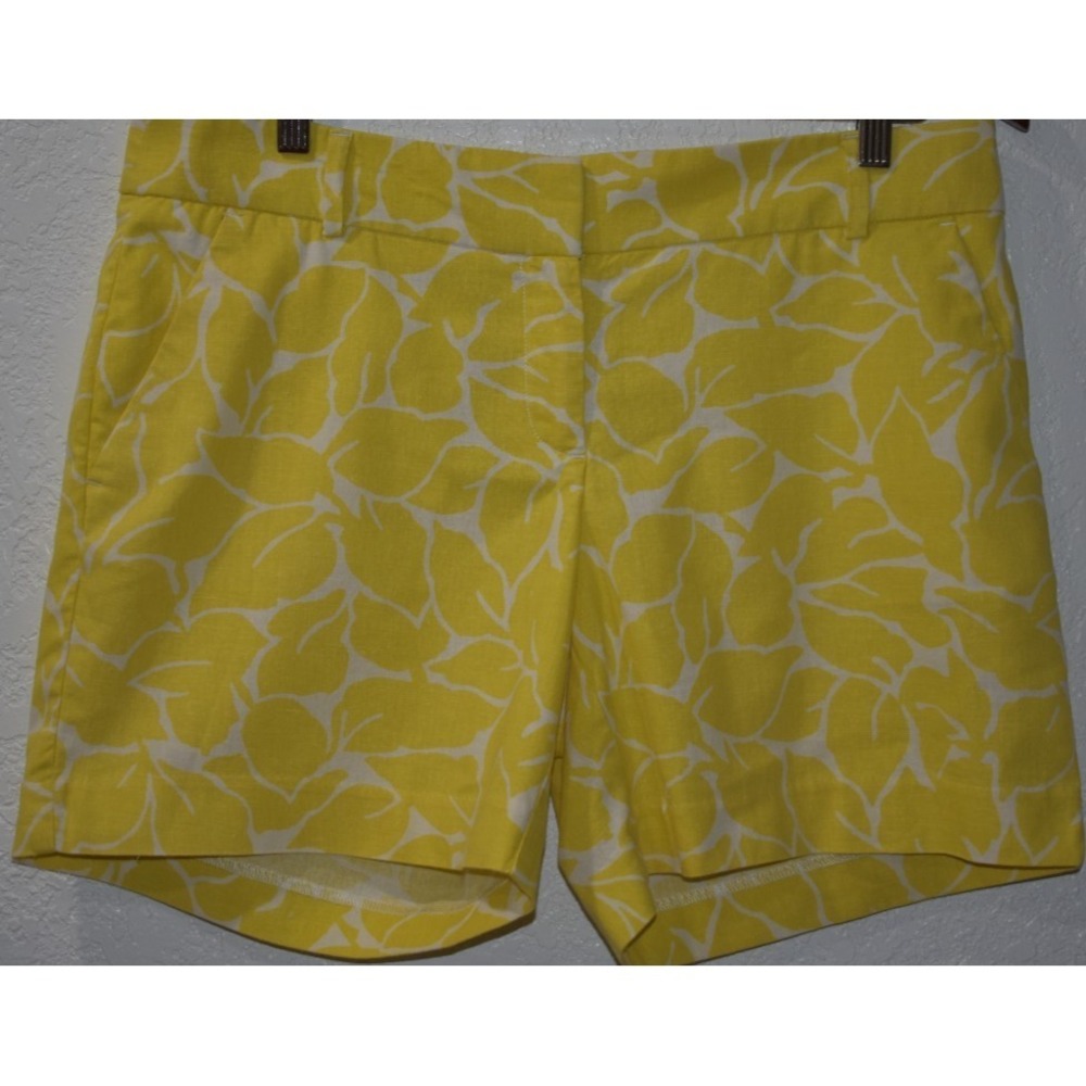 Loft Linen Blend Shorts 6 Floral Tropical Casual Beach 5 Inch Inseam Ann Taylor